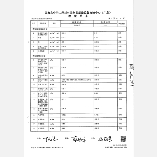 透气型跑道材料样块检测报告3